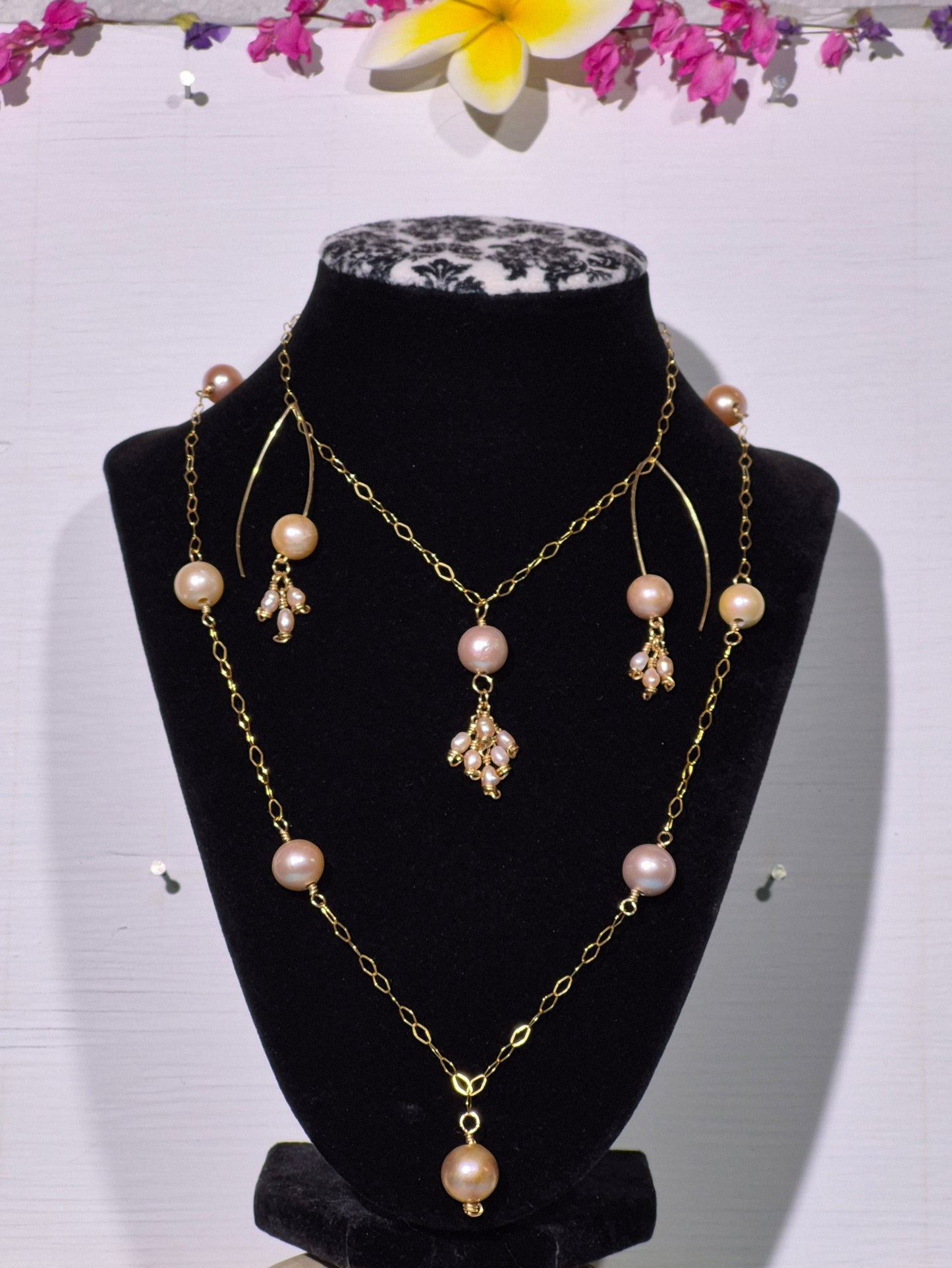 Edison Pearl | 7 Pearl Chain| Freshwater & Edison Pearl Chandelier Set