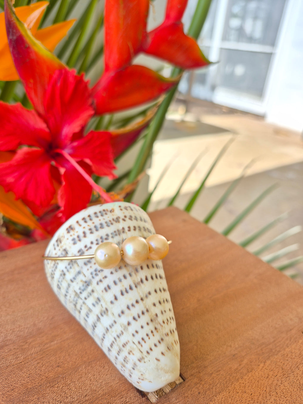 Triple Edison Pearl | 14k Gold Filled Bangle