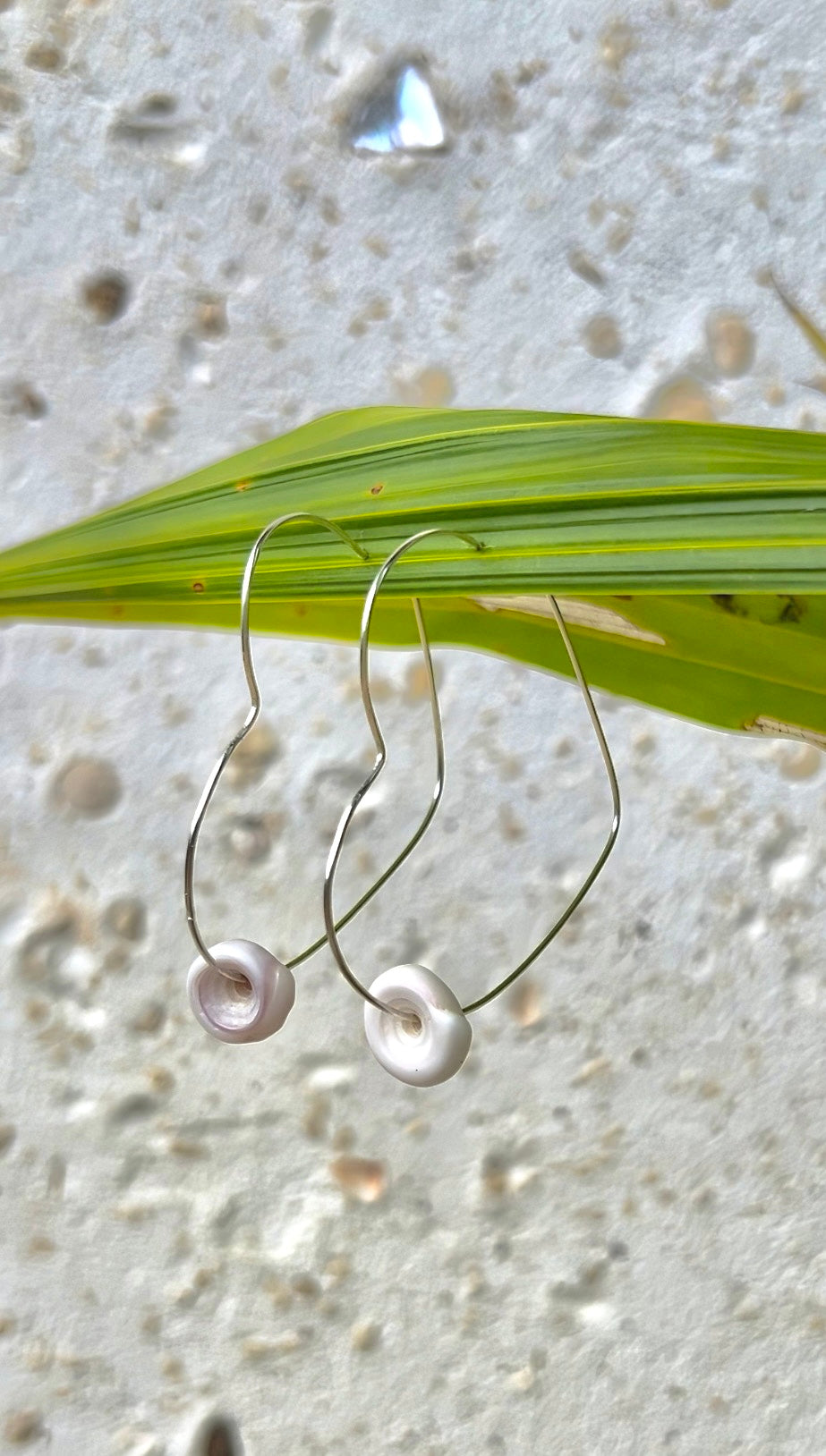 2” Puka Shell Heart Hoops          14k Gold Filled & Sterling Silver