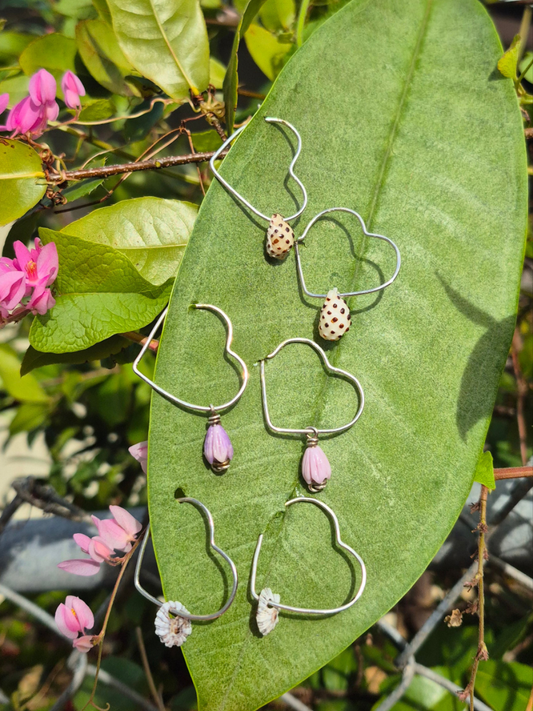 1.5" Heart Shape Hoops | Sterling Silver