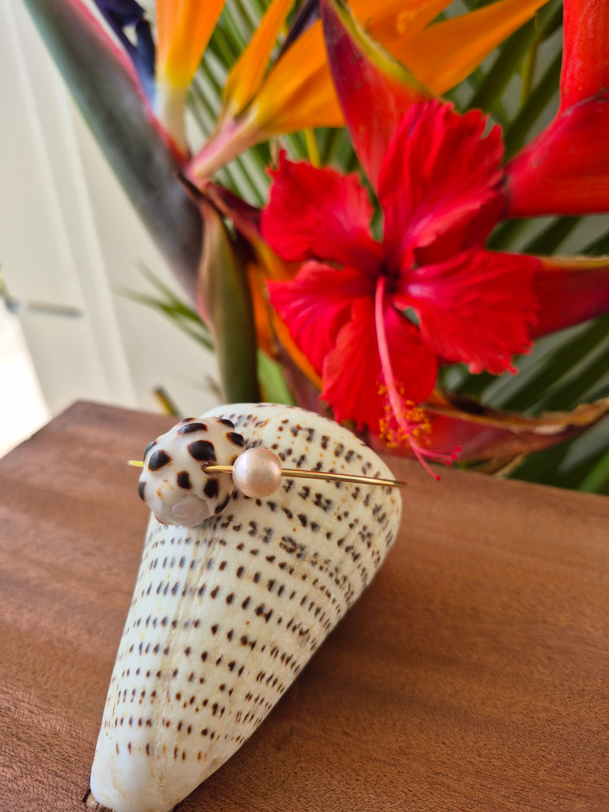 Drupe & Edison Pearl | 14k Gold Filled Bangle