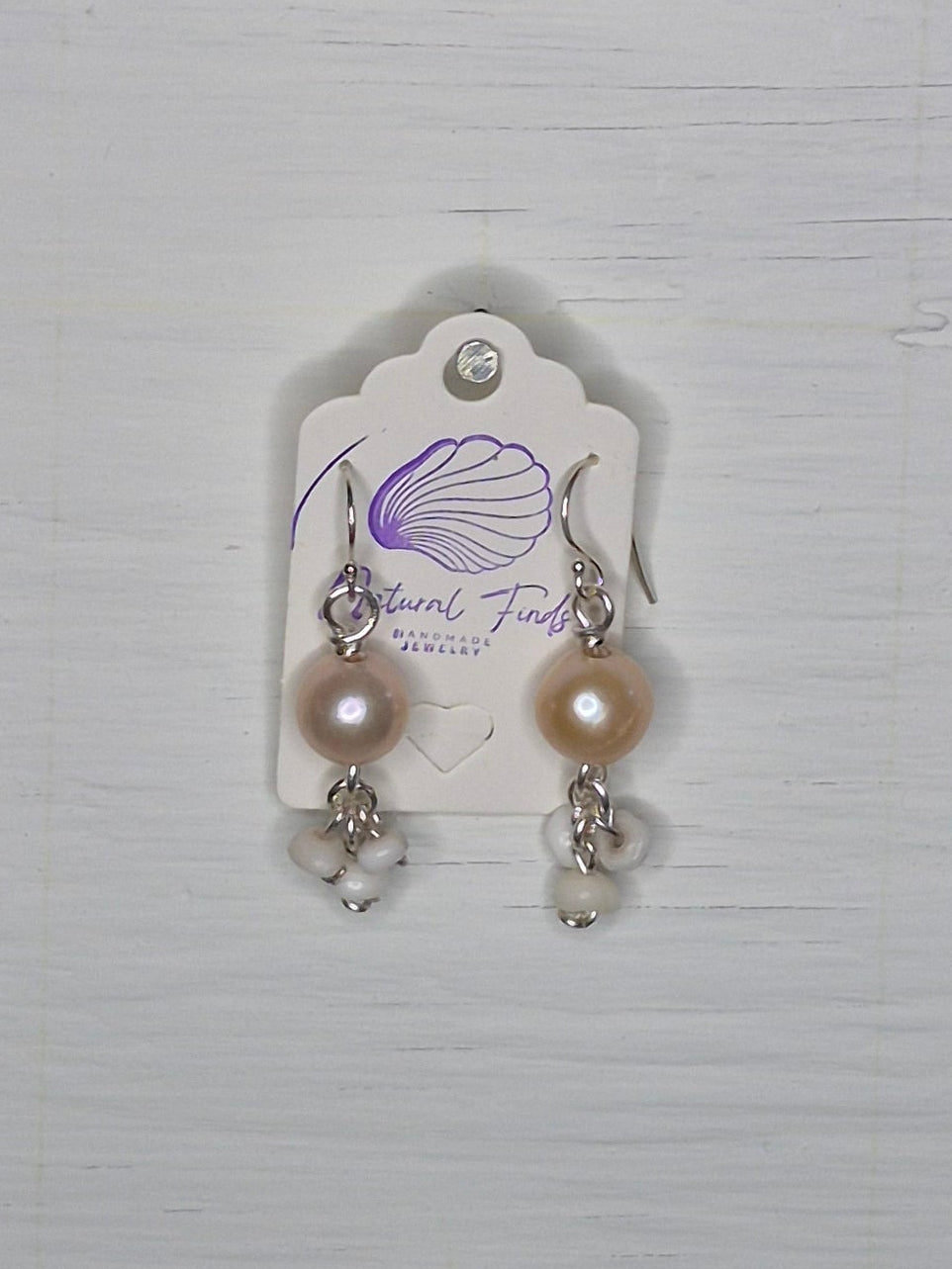 Edison Earring Pearls & Puka Chandelier | Sterling Silver