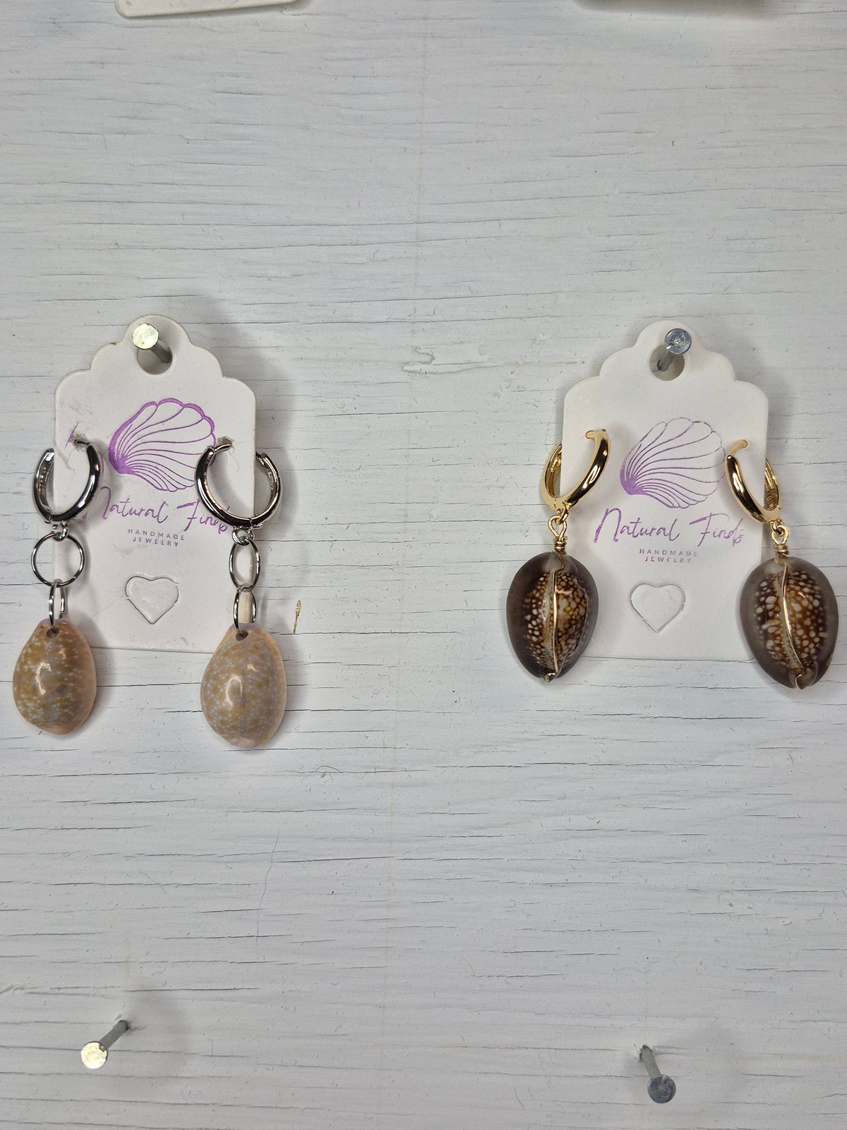 Huggie Hoops | Cowry Shell | 14k Gold Filled & Sterling Silver