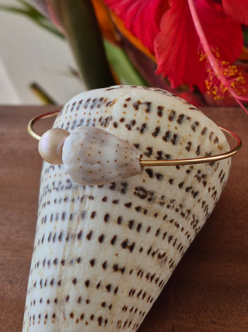 Bangle Abbreviated Cone & Edison Pearl