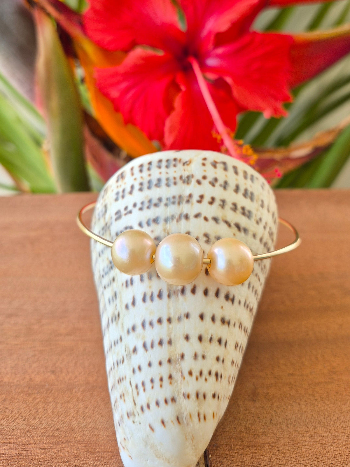 Triple Edison Pearl | 14k Gold Filled Bangle