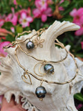 Bangle Wavy | Tahitian Pearl | 14k Gold Filled